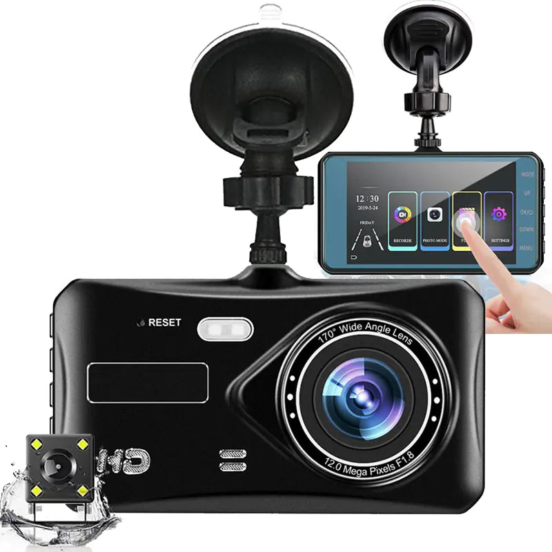 B6T Dual Lens Car Dash Cam Recorder