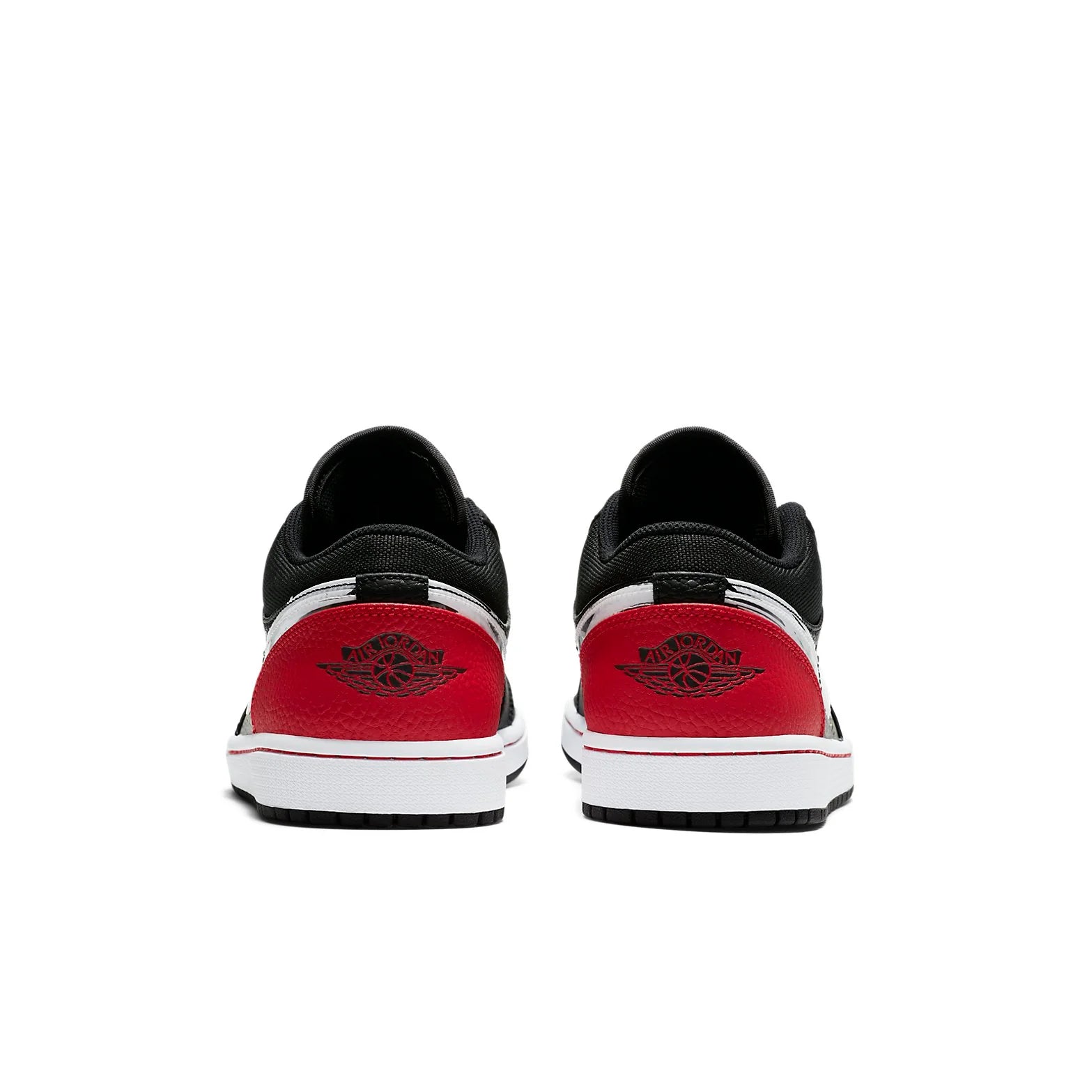 Air Jordan 1 Low Brushstroke Swoosh - Black Red